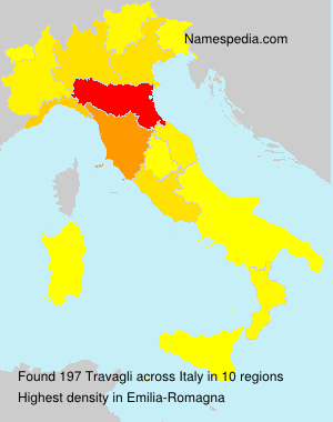 Surname Travagli in Italy Surname Travagli in Italy