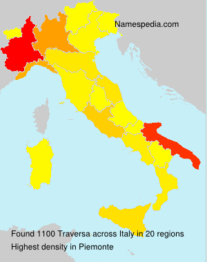 Surname Traversa in Italy Surname Traversa in Italy
