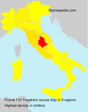 Surname Traversini in Italy Surname Traversini in Italy