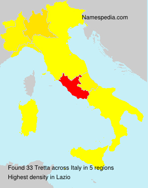 Surname Tretta in Italy Surname Tretta in Italy