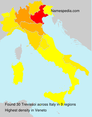 Surname Trevissoi in Italy Surname Trevissoi in Italy