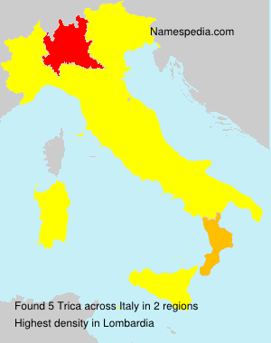 Surname Trica in Italy Surname Trica in Italy