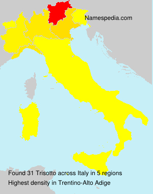 Surname Trisotto in Italy Surname Trisotto in Italy