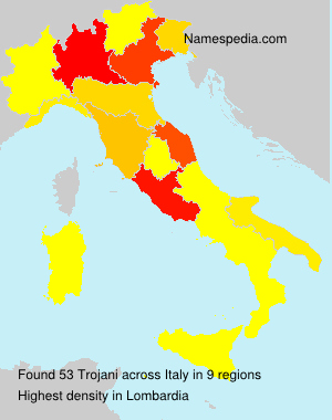 Surname Trojani in Italy Surname Trojani in Italy