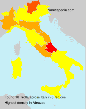 Surname Trolla in Italy Surname Trolla in Italy