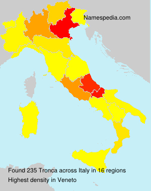 Surname Tronca in Italy Surname Tronca in Italy