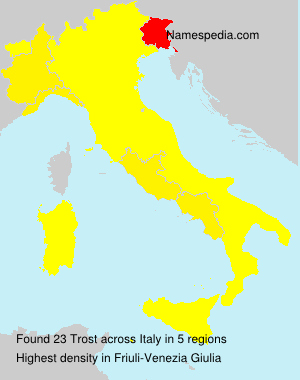 Surname Trost in Italy Surname Trost in Italy