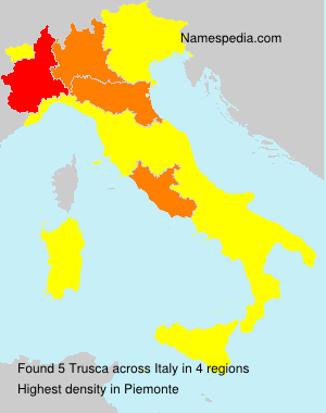 Surname Trusca in Italy Surname Trusca in Italy