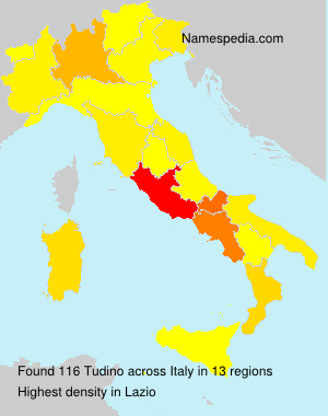 Surname Tudino in Italy Surname Tudino in Italy