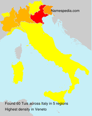 Surname Tuis in Italy Surname Tuis in Italy