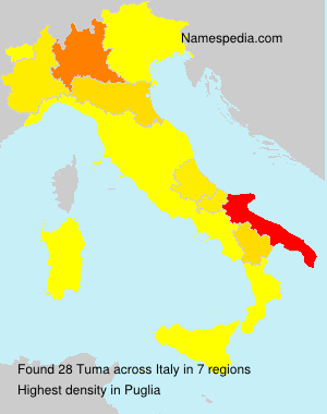 Surname Tuma in Italy Surname Tuma in Italy
