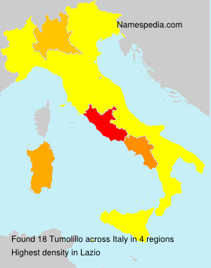Surname Tumolillo in Italy Surname Tumolillo in Italy