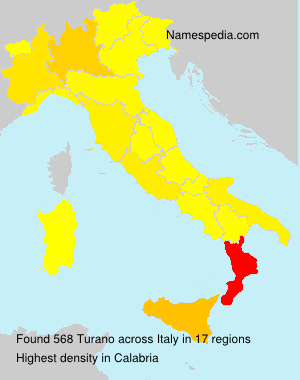 Surname Turano in Italy Surname Turano in Italy