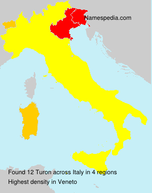 Surname Turon in Italy Surname Turon in Italy