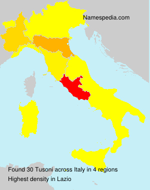 Surname Tusoni in Italy Surname Tusoni in Italy