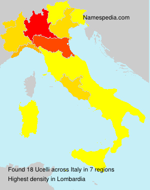 Surname Ucelli in Italy