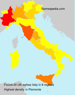 Surname Ulli in Italy Surname Ulli in Italy