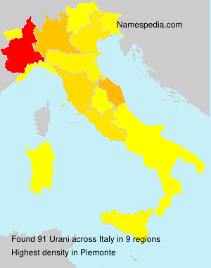 Surname Urani in Italy Surname Urani in Italy