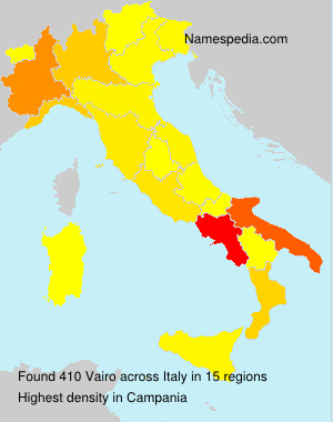 Surname Vairo in Italy Surname Vairo in Italy