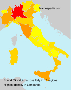 Surname Valdini in Italy Surname Valdini in Italy