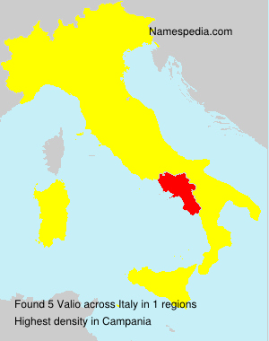 Surname Valio in Italy