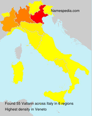 Surname Vallarin in Italy Surname Vallarin in Italy