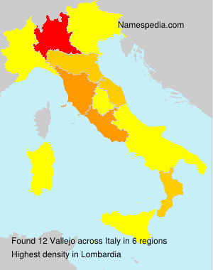 Surname Vallejo in Italy Surname Vallejo in Italy