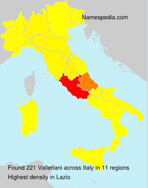 Surname Valleriani in Italy Surname Valleriani in Italy