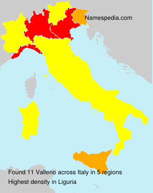 Surname Vallerio in Italy Surname Vallerio in Italy
