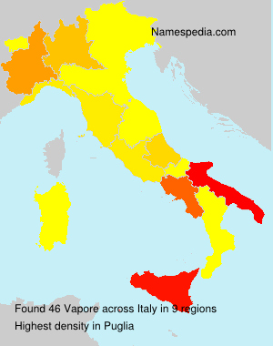 Surname Vapore in Italy Surname Vapore in Italy