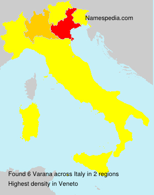 Surname Varana in Italy