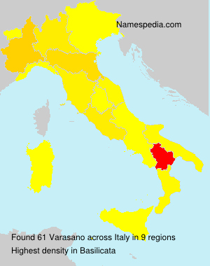 Surname Varasano in Italy Surname Varasano in Italy
