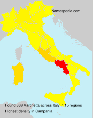 Surname Varchetta in Italy Surname Varchetta in Italy