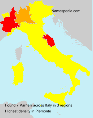 Surname Varnelli in Italy Surname Varnelli in Italy