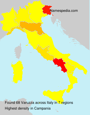 Surname Varuzza in Italy Surname Varuzza in Italy