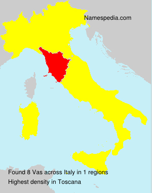Surname Vas in Italy Surname Vas in Italy