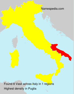 Surname Vasil in Italy Surname Vasil in Italy