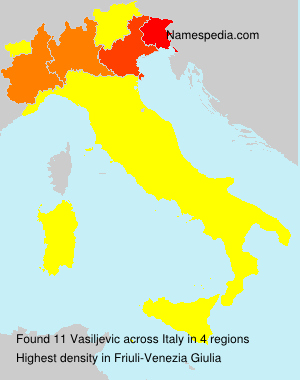 Surname Vasiljevic in Italy Surname Vasiljevic in Italy