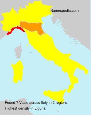 Surname Vasio in Italy Surname Vasio in Italy