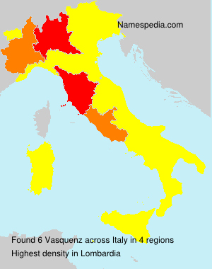 Surname Vasquenz in Italy Surname Vasquenz in Italy