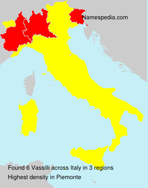 Surname Vassilli in Italy Surname Vassilli in Italy