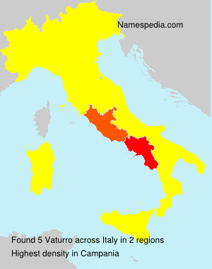 Surname Vaturro in Italy Surname Vaturro in Italy