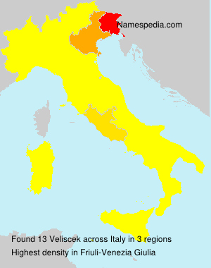 Surname Veliscek in Italy Surname Veliscek in Italy