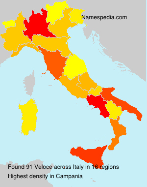 Surname Veloce in Italy Surname Veloce in Italy