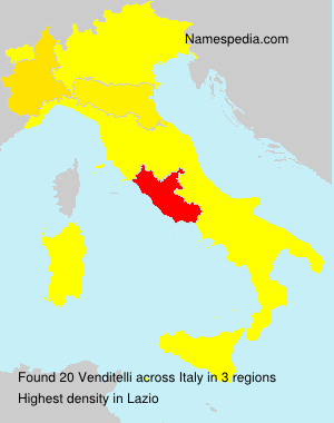 Surname Venditelli in Italy Surname Venditelli in Italy