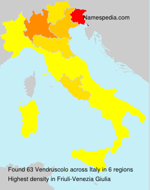 Surname Vendruscolo in Italy Surname Vendruscolo in Italy