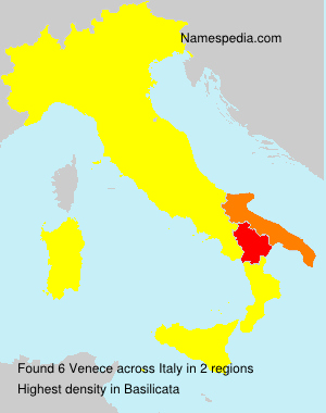 Surname Venece in Italy Surname Venece in Italy
