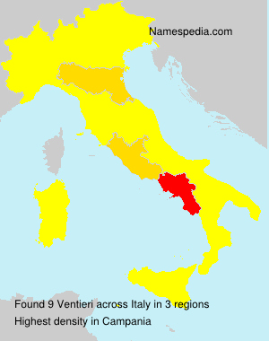 Surname Ventieri in Italy
