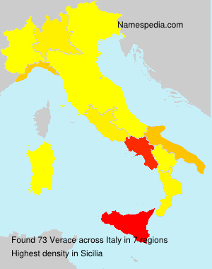 Surname Verace in Italy