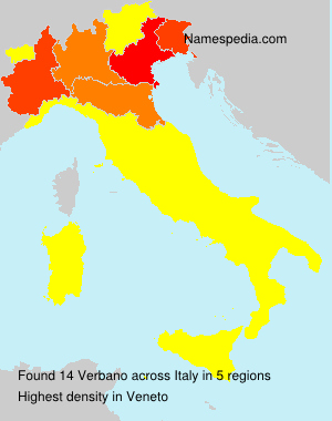 Surname Verbano in Italy